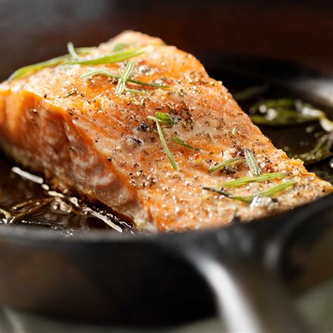 cooking salmon on a gas stove
